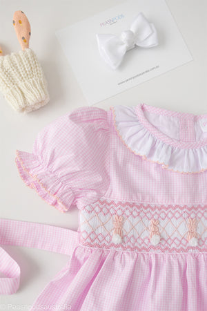 Bunny Gingham Smocked Dress