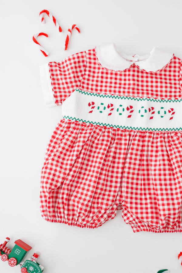 Candy Cane Boys Romper ( Pre Order )