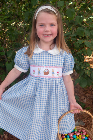 The Bunny Basket Handsmocked Dress