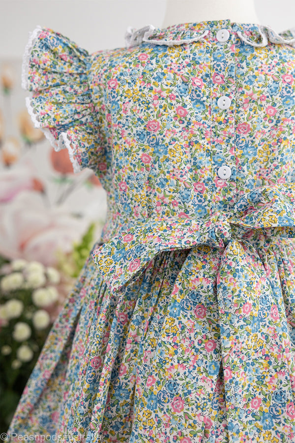 Floral Hand-Smocked  Dress