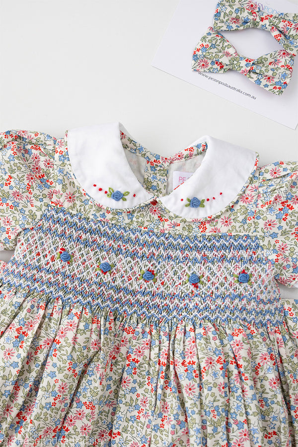 Holly Hand-Smocked  romper