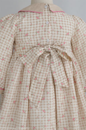 Gingham Rose Handsmocked Dress