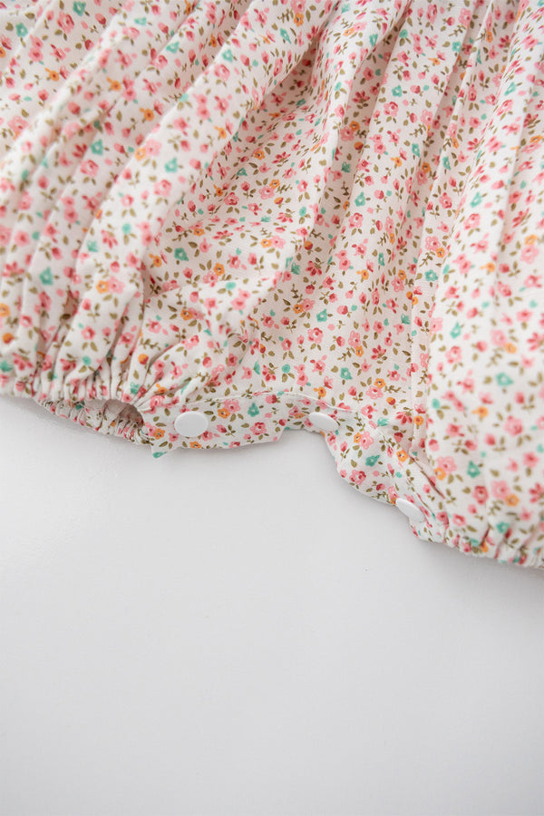 Peony Blush Handsmocked Romper