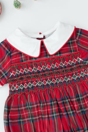 Festive Tartan Boys Bubble Romper