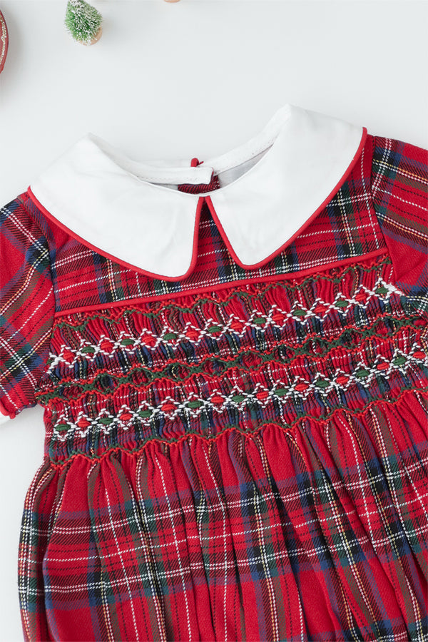 Festive Tartan Boys Bubble Romper