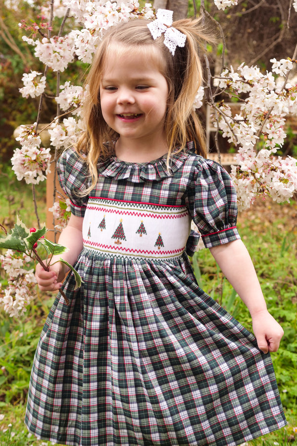 Christmas Tree Plaid Dress