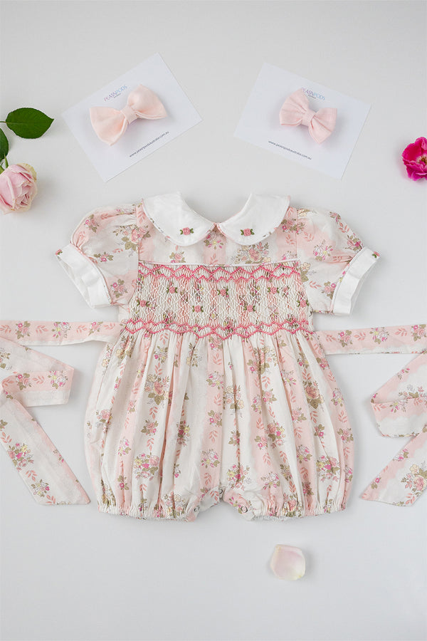Adeline Handsmocked Romper