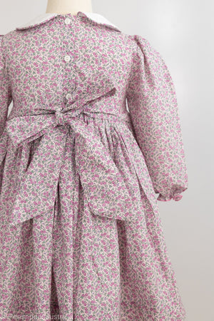 Lilac Floral Handsmocked Dress