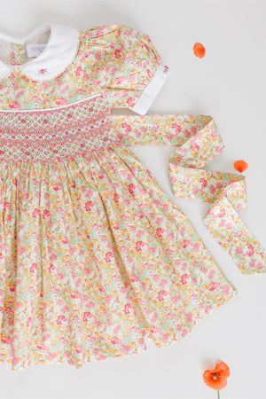 Margot Handsmocked Floral Dress
