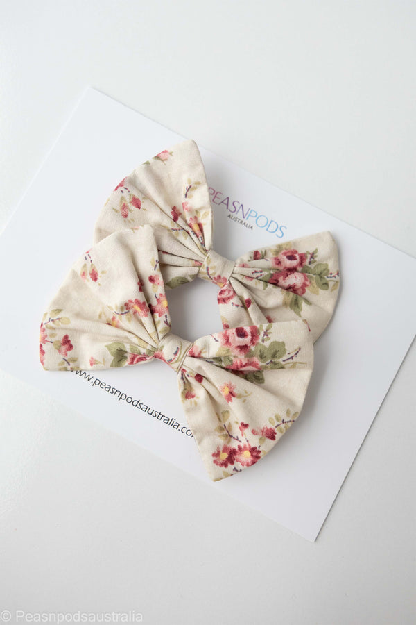 Vintage Floral  Bow