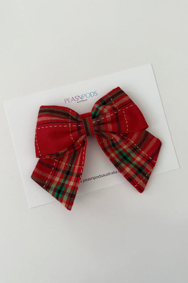 Red Tartan  Bow