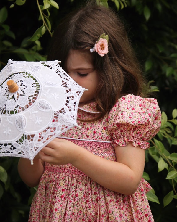 Red Dahlia Handsmocked Dress