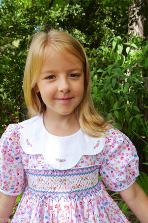 Pink Petal Hand-Smocked  Dress