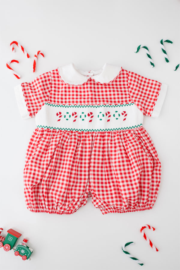 Candy Cane Boys Romper ( Pre Order )