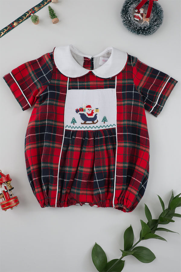 Santa’s Sleigh Boys Bubble Romper
