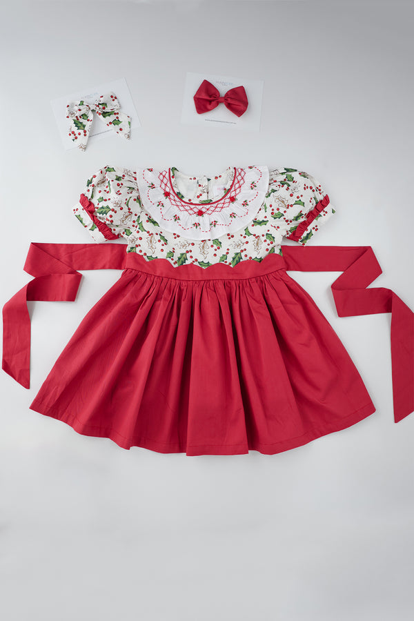 Holly Jolly Handsmocked Dress