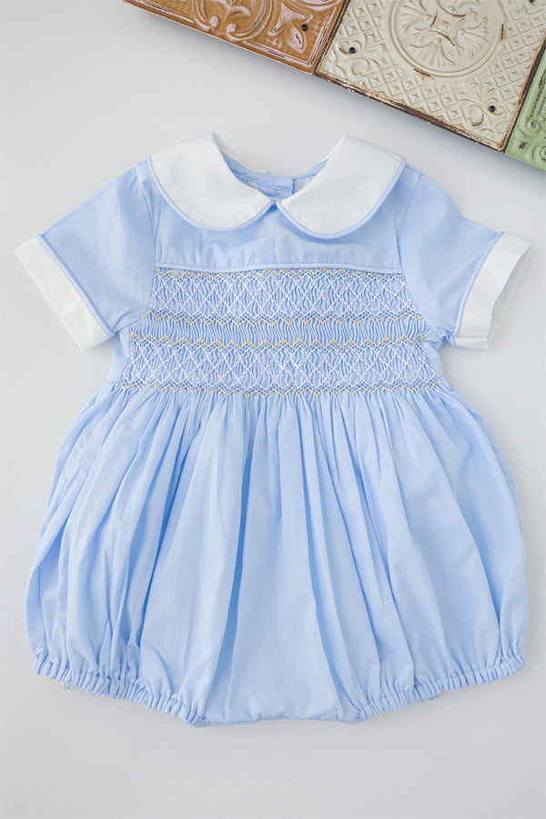 Blue Boys Bubble Romper