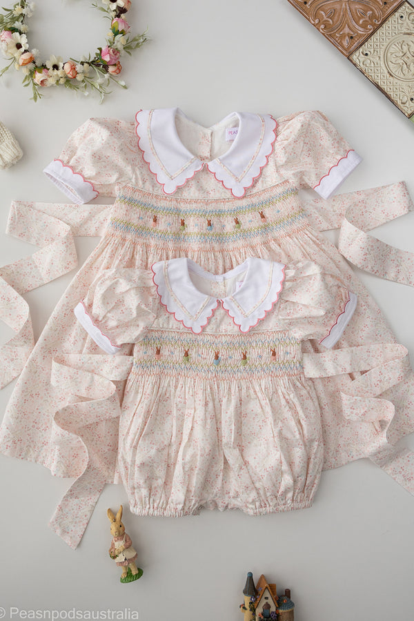 'Little Bunnies' Hand-Smocked 
Dress