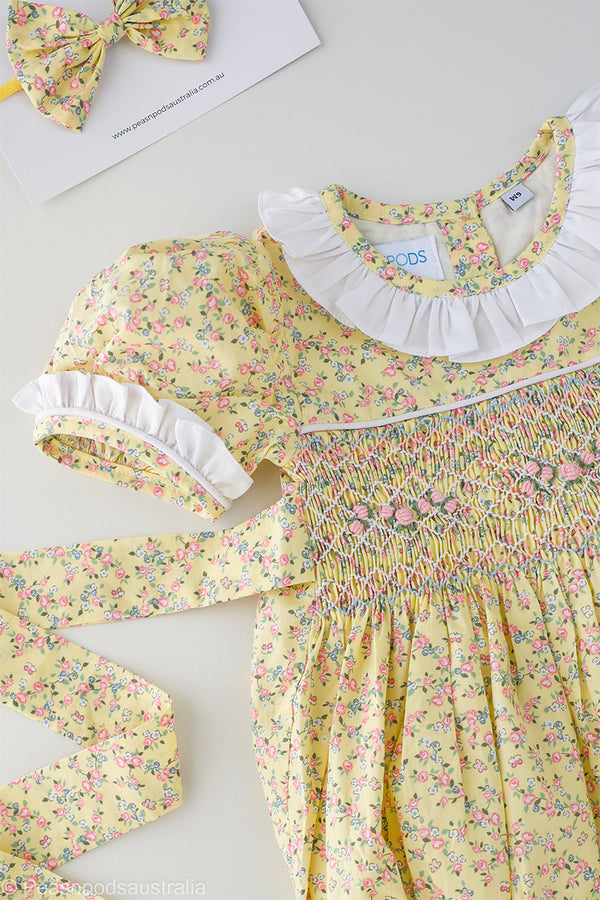 Buttercup Handsmocked Romper