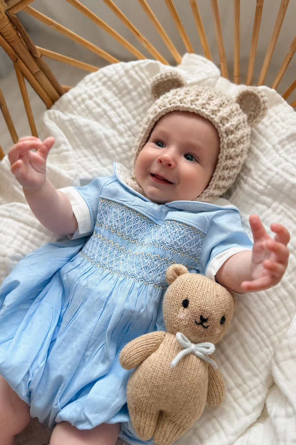 Blue Boys Bubble Romper