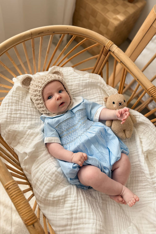 Blue Boys Bubble Romper