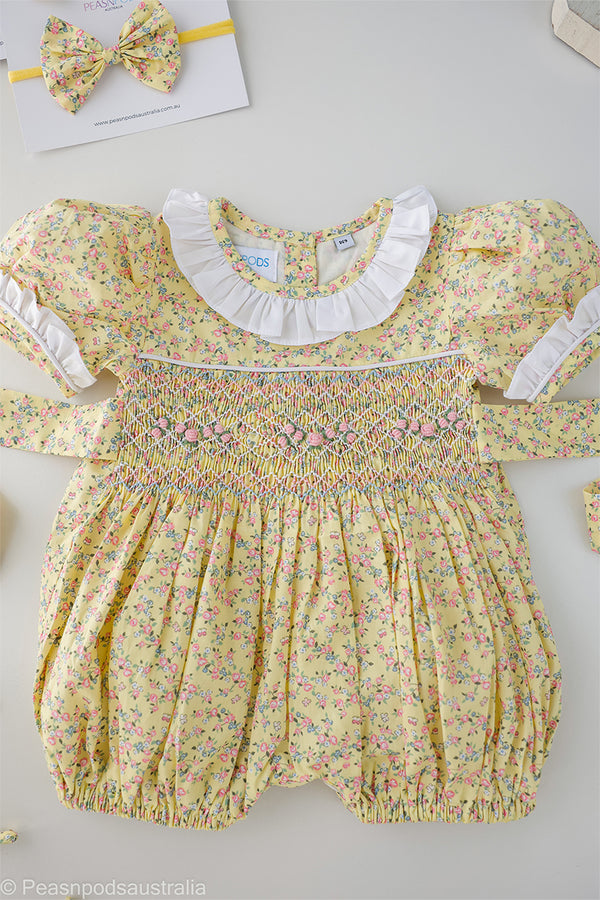 Buttercup Handsmocked Romper