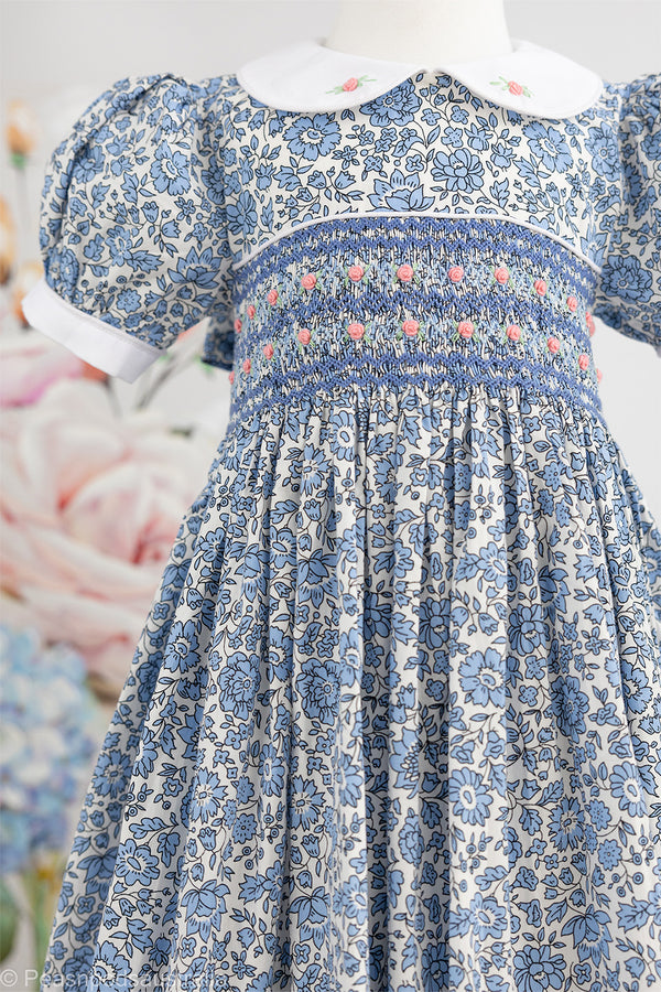 Rose Bud Hand-smocked Dress