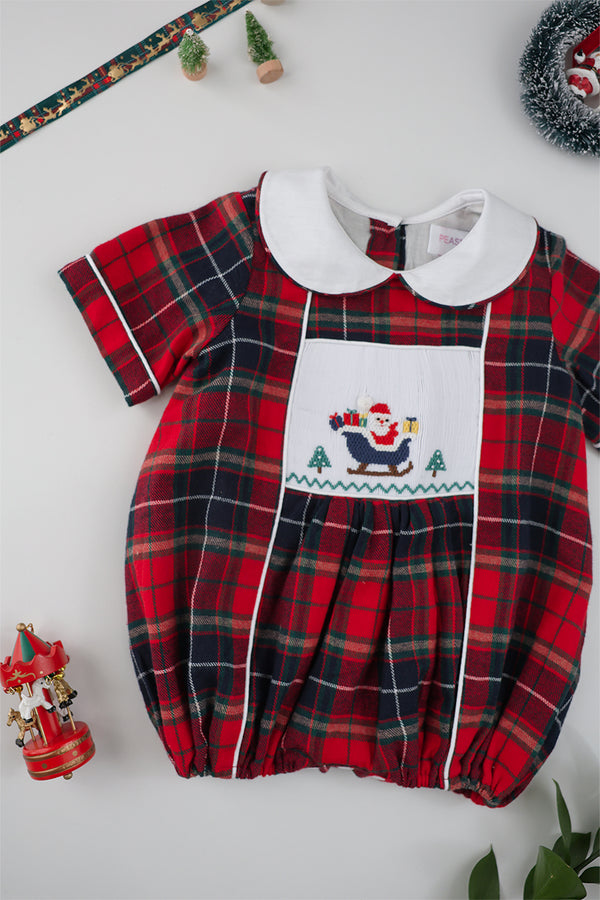 Santa’s Sleigh Boys Bubble Romper