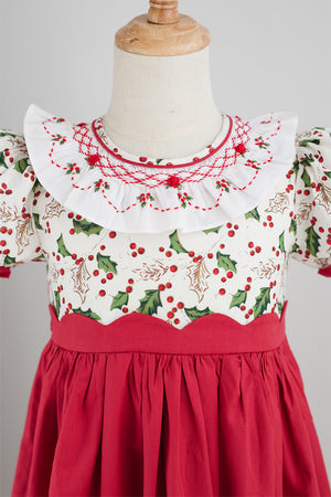 Holly Jolly Handsmocked Dress
