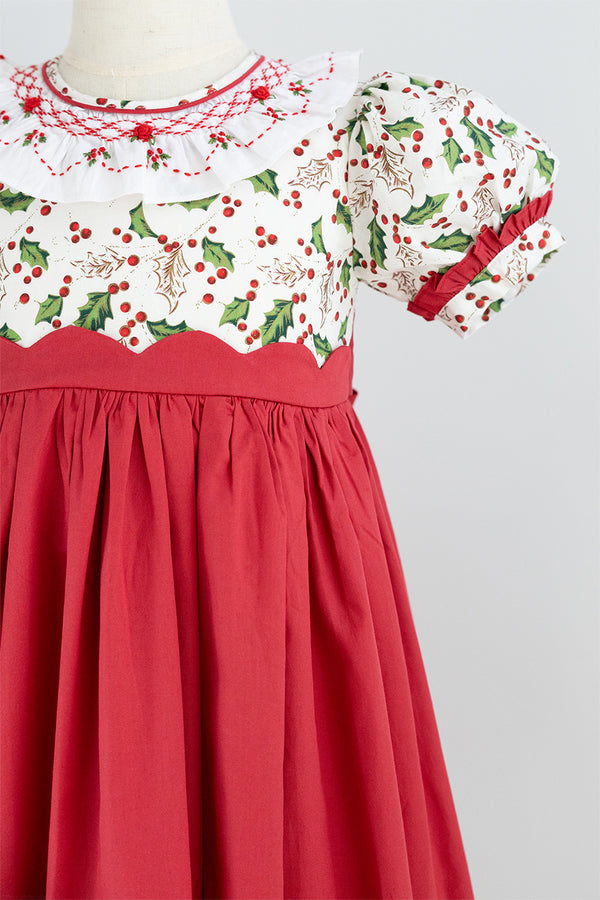 Holly Jolly Handsmocked Dress