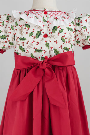 Holly Jolly Handsmocked Dress