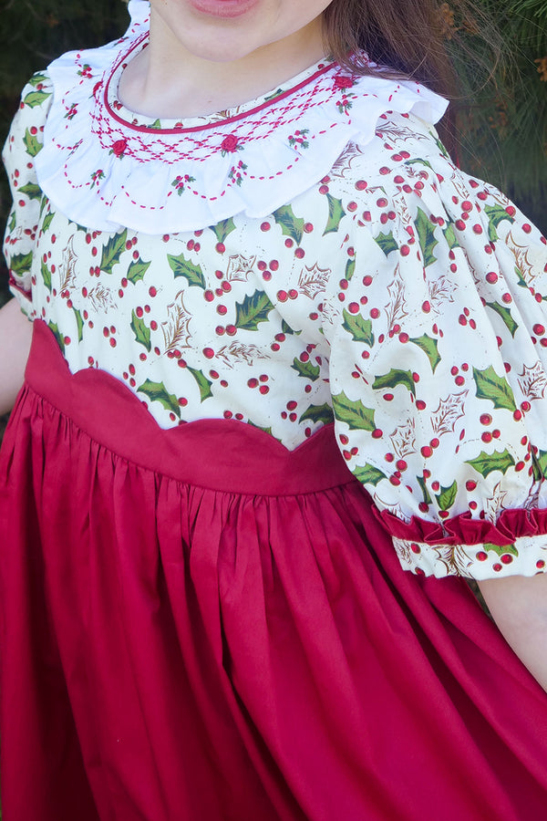 Holly Jolly Handsmocked Dress