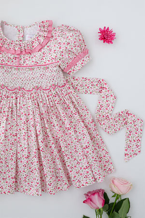 Primrose Pink Handsmocked Dress
