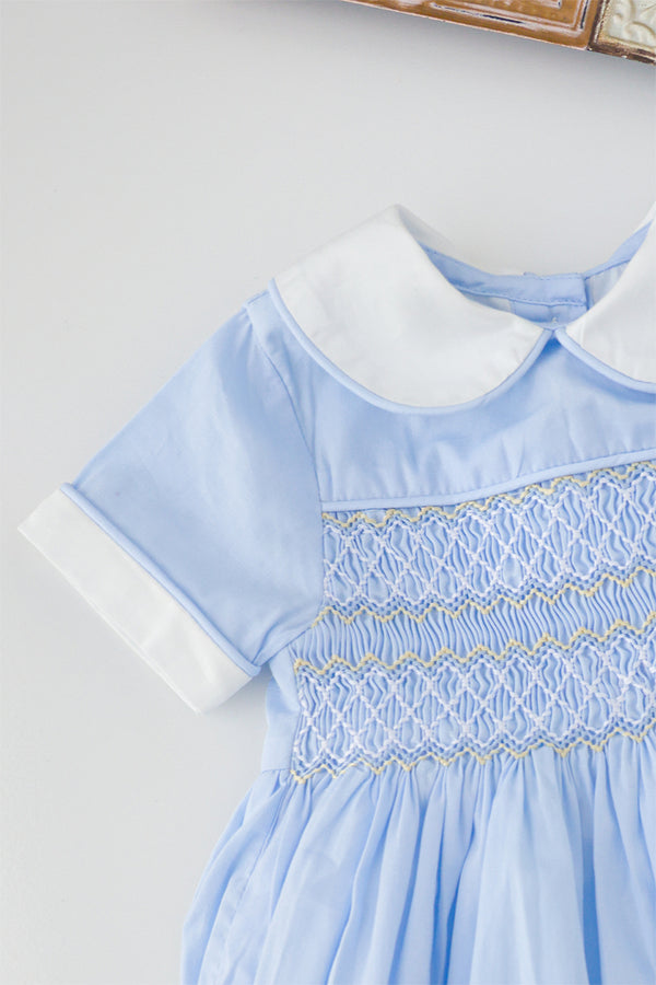 Blue Boys Bubble Romper