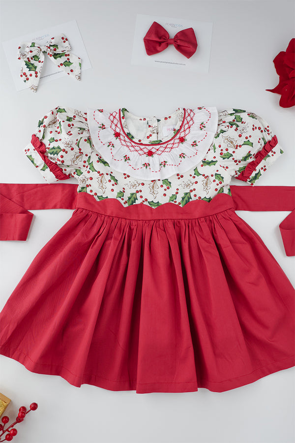 Holly Jolly Handsmocked Dress