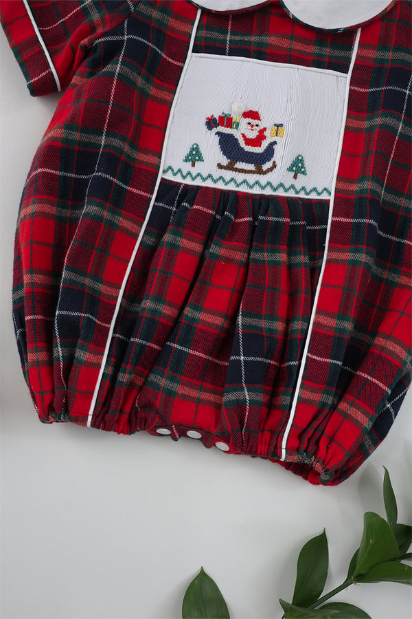 Santa’s Sleigh Boys Bubble Romper