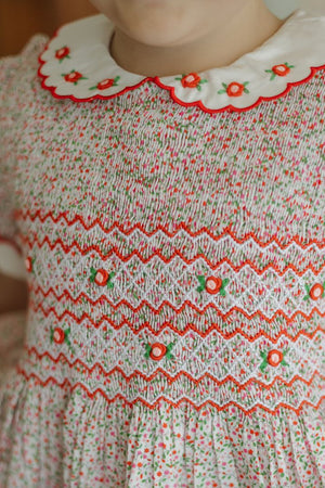 Merry Blossom Handsmocked Dress