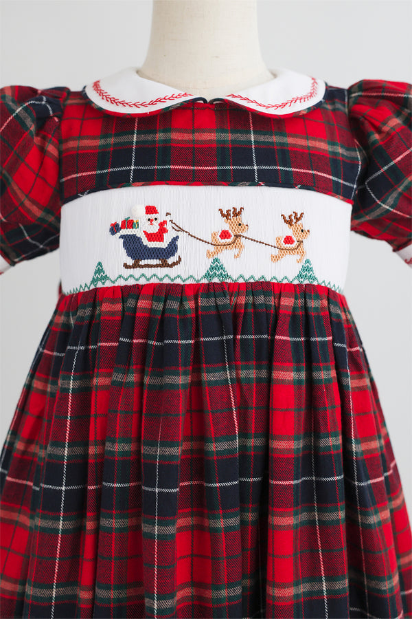 Santa’s Sleigh Handsmocked Dress