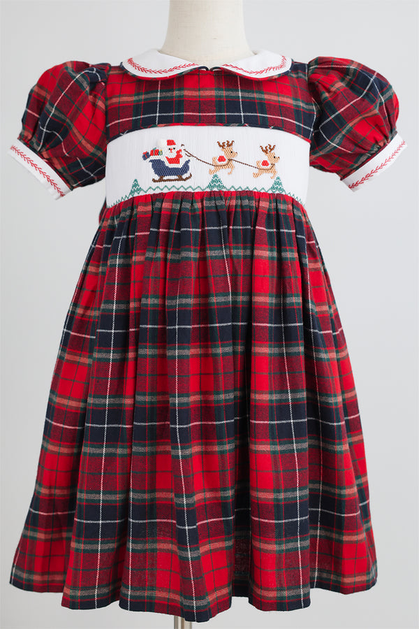 Santa’s Sleigh Handsmocked Dress