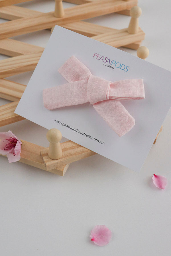 Pink Linen Bow